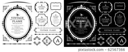 Wedding Frame Design Vintage Antique Retro Royal Premium Frame Set 62567366