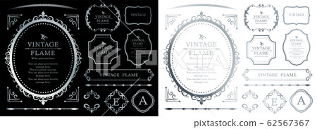 Wedding Frame Design Vintage Antique Retro Royal Premium Frame Set 62567367