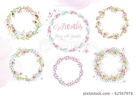 Cute Fairy character watercolor illustration on... - Stock Illustration  [62567978] - PIXTA