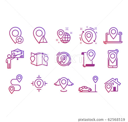 Navigation icons set 62568519