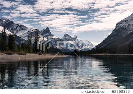 Canadian Rockies in Spirit Island on Maligne Lake Canadian Rockies in Spirit Island on Maligne Lake 62568533