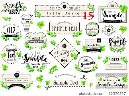 Title design 15 - Stock Illustration [62570737] - PIXTA