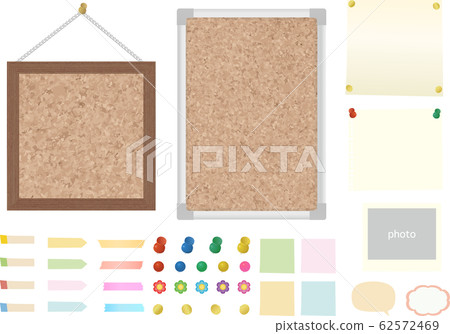 軟木板，便簽，圖釘，便簽，套裝 62572469