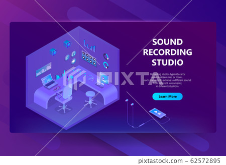 3d isometric site for sound recording studio 62572895