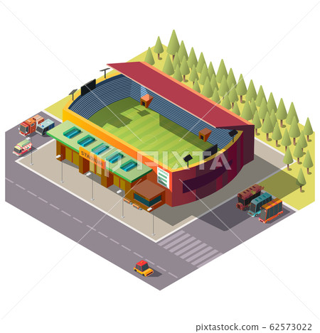 City public stadium building isometric City public stadium building isometric 62573022