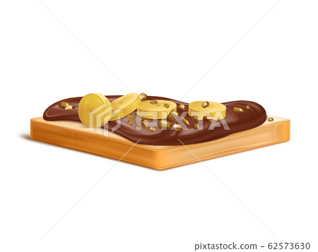Sandwich with peanut butter 3d realistic 62573630