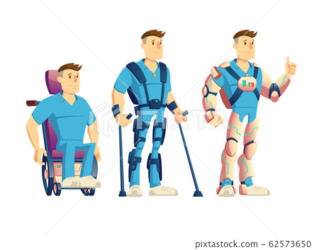 Exoskeletons for disabled people cartoon Exoskeletons for disabled people cartoon 62573650