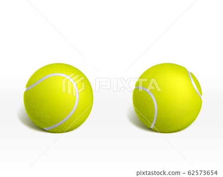 Tennis balls on white background realistic Tennis balls on white background realistic 62573654