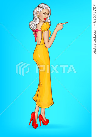 glamour girl with freckles points direction 62573707