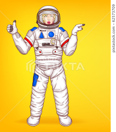 pop art spacewoman points to sales 62573709