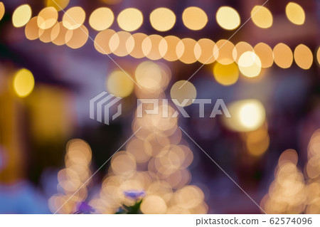 night light bokeh of lights decorate the Christmas and New Year and Is a symbol of the celebration. 62574096