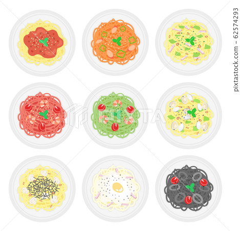 Pasta illustration set 62574293