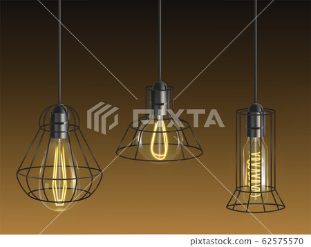 Retro incandescent light bulbs with lattice Retro incandescent light bulbs with lattice 62575570