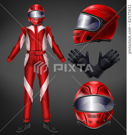 Auto race driver protective suit realistic Auto race driver protective suit realistic 62575631