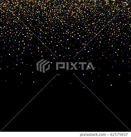 Gold glitter texture on a black background. Golden explosion of confetti. Golden grainy abstract texture on a black background. Design element. Vector illustration Gold glitter texture on a black background. Golden explosion of confetti. Golden grainy abstract texture on a black background. Design element. Vector illustration 62575637