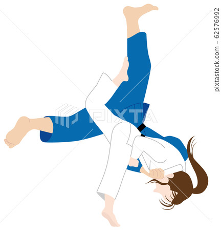 Judo softly control the rigidity white background 62576992