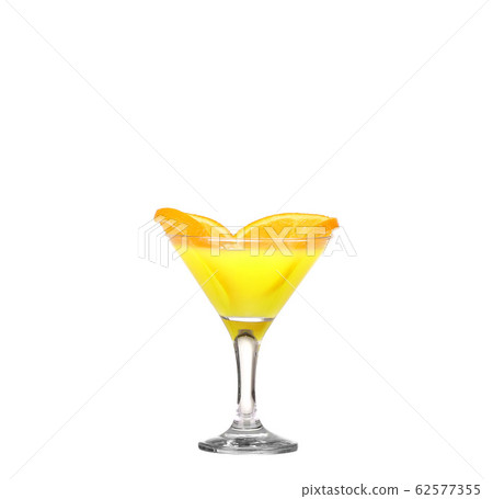 yellow cocktail isolated on white 62577355