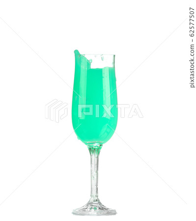 Green cocktail isolated on white Green cocktail isolated on white 62577507