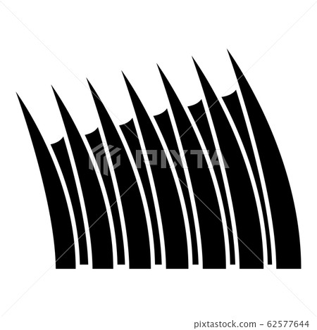 Sharp Dorsal Fin Icon Black Color Vector 插圖素材 圖庫