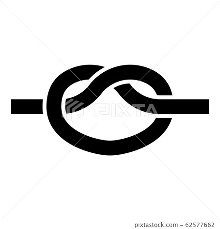 Knot Rope tied Node Join concept Noose icon black  62577662
