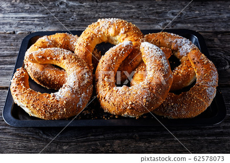 Austrian pastry rolls kifli of kipfel with nuts 62578073