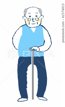 Grandpa with a cane 62578813