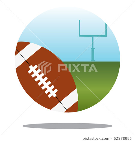 American Football ball and field American Football ball and field 62578995