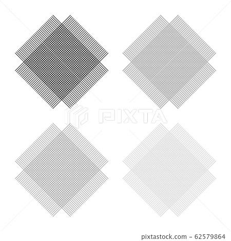 Grid from lines Symbol of fabric icon outline set  62579864