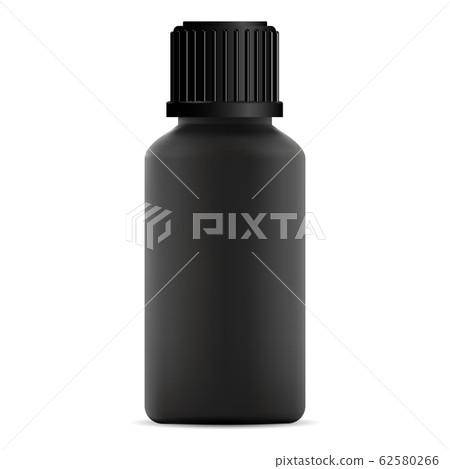 Black glass medical bottle with screw lid 62580266