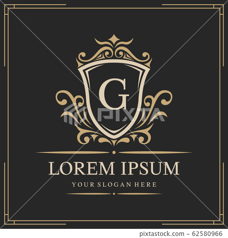 Luxury logo template, letter G logo design,... - Stock Illustration ...
