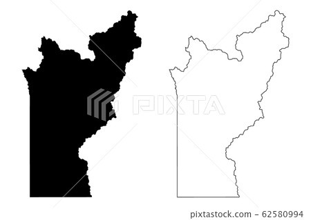 Trinity County, California map vector-插圖素材 [62580994] - PIXTA圖庫