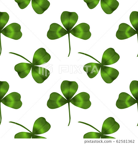 Seamless pattern with shamrock leaf 62581362