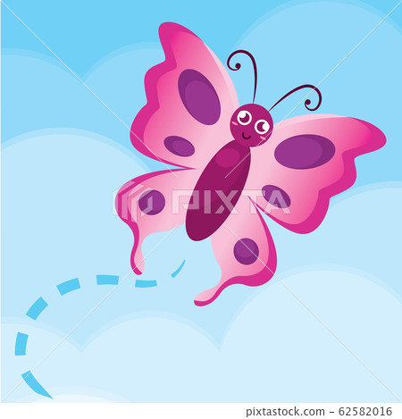 Cute butterfly over a sky Cute butterfly over a sky 62582016