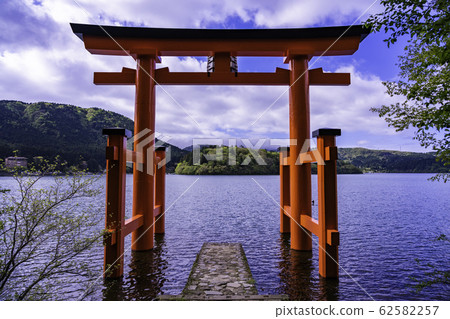 神奈川縣 箱根神社和平鳥居 照片素材 圖片 圖庫