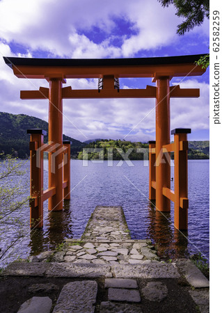 神奈川縣 箱根神社和平鳥居 照片素材 圖片 圖庫