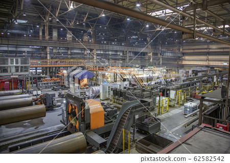 Industrial workshop of a gas pipe factory Industrial workshop of a gas pipe factory 62582542