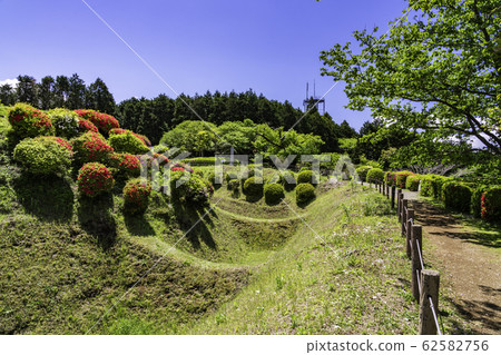 [Shizuoka Prefecture] Yamanaka Castle Park in early summer, with beautiful Unebori 62582756