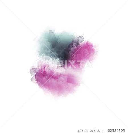 Artistic painting in shades of blue and magenta. Colorful paint splashes. Modern abstract art. 62584505