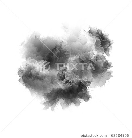 Artistic black and white painting . Monochrome paint splashes. Modern abstract art. 62584506