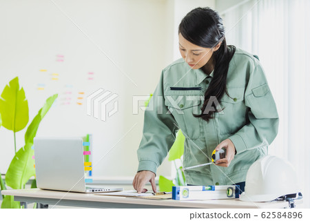 工程師女式工作服建築業建築業 62584896