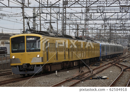 Transportation train of Seibu limited express train going on Seibu Ikebukuro Line Transportation train of Seibu limited express train going on Seibu Ikebukuro Line 62584918