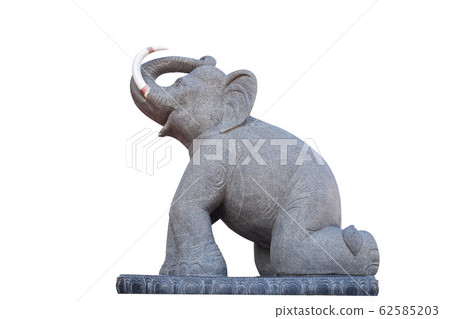 marble elephant isolated on White Background. marble elephant isolated on White Background. 62585203