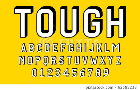 Set of alphabets font modern design 3D concept 62585238