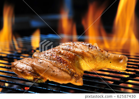 Grill bbq roast chicken  62587430