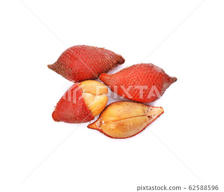 Salak fruit, Salacca zalacca isolated on the white background. 62588596