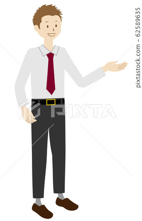 人(公司員工)站立(指導姿勢)的插圖 人(公司員工)站立(指導姿勢)的插圖 62589635