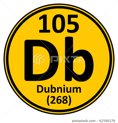 Periodic table element dubnium icon. 62590176