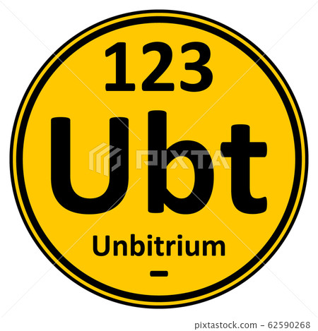 Periodic table element unbitrium icon. 62590268