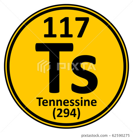 Periodic table element tennessine icon. 62590275