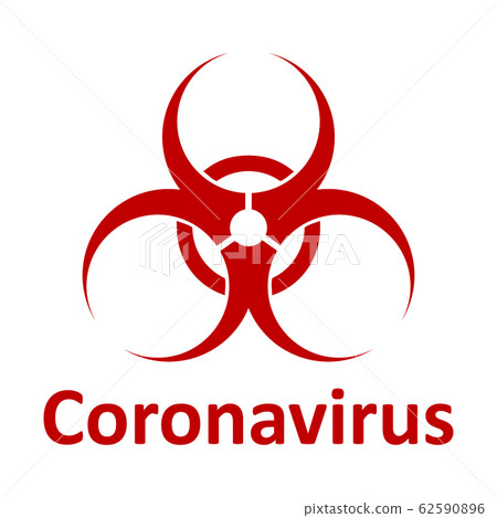 Coronavirus danger sign 62590896